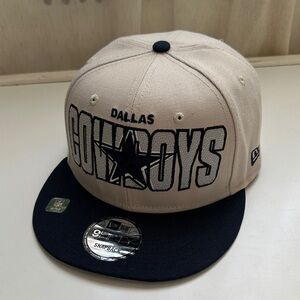 New Era Dallas Cowboys / Beige and Navy Snapback Cap / NFL